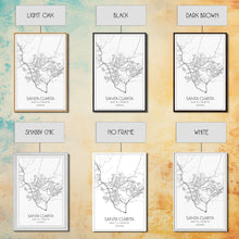 Load image into Gallery viewer, Santa Clarita Street Map, California Map, City Map Print, Minimalist Art, Wall Art, Canvas Print, Bedroom Wall Décor, Unique Travel Gifts
