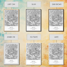 Load image into Gallery viewer, Seoul Street Map, South Korea Map, Asia City Map Print, Minimalist Art, Wall Art, Canvas Print, Travel Gift For Women, Travel Wall Décor
