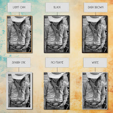 Load image into Gallery viewer, Cowboy with Hat and Scarf Looking Down in Black and White for Western Wall Art, Canvas Prints, Home Decor, Living Room Art, Bedroom Art
