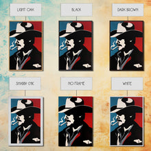 Load image into Gallery viewer, Cowboy and Cowgirl Embracing in Scenic Western Landscape - Framed Canvas Print, Rustic Western Decor, Bedroom Art, Romantic Wall Art
