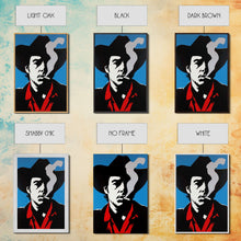 Load image into Gallery viewer, Bold Cowboy Smoking Silhouette Framed Canvas Print - Modern Western Decor, Unique Wall Art for Living Room, Bedroom Artwork

