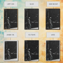 Load image into Gallery viewer, Cowboy in Starry Night Print - Framed Canvas Wall Art, Rustic Western Decor, Starry Sky Cowboy Artwork for Living Room, Night Sky Art
