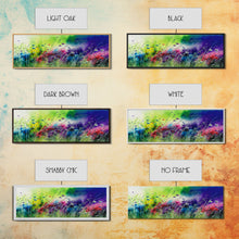 Load image into Gallery viewer, Framed Canvas Print of Colorful Wild Flower Field - Gallery-Wrapped Artwork - Ready to Hang - High Quality Artwork - Panoramic Art
