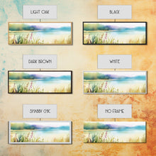 Carregar imagem no visualizador da galeria, Abstract Nature Wall Art Print, Wildflowers, Lake, River,  Watercolor Art, Large Canvas Art Print, Panoramic, Wall Art, Canvas Print
