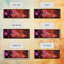 Cargar imagen en el visor de la galería, Forest Fire Canvas Art,  Fire Canvas Art,  Large Canvas Print, Woods On Fire Art Print, Purple Forest Art, Panoramic, Wall Art, Canvas Print
