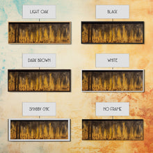 Carregar imagem no visualizador da galeria, Forest On Fire, Yellow Flames Wall Decor, Extra Large Wall Art, Wall Decor, Framed Canvas Print, Panoramic, Wall Art, Canvas Print
