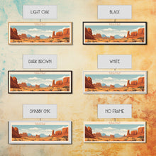 Carregar imagem no visualizador da galeria, Arches National Park, Panoramic Utah Travel Art, National Park Print, Minimalist Travel Art, Midcentury Modern Style Landscape
