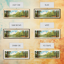 Cargar imagen en el visor de la galería, Congaree National Park, Panoramic South Carolina Travel Art, National Park Print, Minimalist Travel Art, Midcentury Modern Style Landscape
