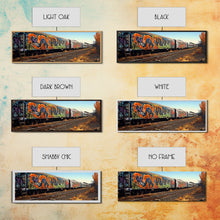 Carregar imagem no visualizador da galeria, Abandoned Subway Cars, Urban Decay Graffiti Photography, Framed Canvas Print, Industrial Loft Decor, Loft Wall Art, Urban Art
