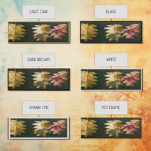 Carregar imagem no visualizador da galeria, Fall Decor, Fall Leaves Panoramic Art, Extra Large Wall Art, Framed Panoramic Canvas Print, Framed Wall Art
