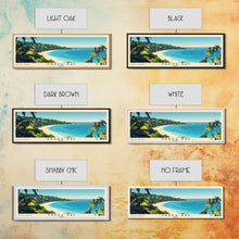 Carregar imagem no visualizador da galeria, Abaka Bay, Haiti Panoramic Print, Vacation Gift, Haiti Wall Art, Beach Painting, Beach Decor, Beach Or Lakehouse Art
