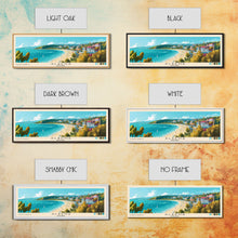 Carregar imagem no visualizador da galeria, Albena, Bulgaria Panoramic Beach Print, Vacation Gift, Bulgaria Wall Art, Framed Canvas Print, Framed Beach Painting
