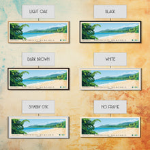 Carregar imagem no visualizador da galeria, Bamboo Beaches, Jamaica Panoramic Print, Vacation Gift, Jamaica Wall Art, Beach Painting, Beach Decor, Large Wall Art, Wood Frame Art
