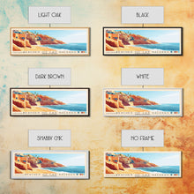 Carregar imagem no visualizador da galeria, Beaches of Las Galeras, Dominican Republic Panoramic Beach Print, Vacation Gift, Dominican Republic Wall Art, Framed Canvas Print, Framed Beach Painting
