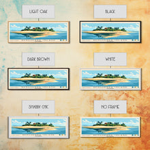 Load image into Gallery viewer, Benguerra Island, Mozambique Panoramic Print, Vacation Gift, Mozambique Wall Art, Beach Painting, Beach Decor, Large Wall Art, Wood Frame Art
