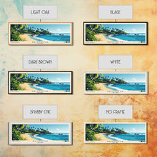 Load image into Gallery viewer, Bentota, Sri Lanka Panoramic Beach Print, Vacation Gift, Sri Lanka Wall Art, Framed Canvas Print, Framed Beach Painting
