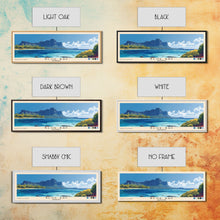 Load image into Gallery viewer, Blue Bay, Mauritius Panoramic Print, Vacation Gift, Mauritius Wall Art, Beach Painting, Beach Decor, Large Wall Art, Wood Frame Art
