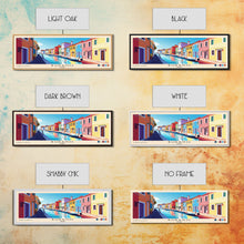 Carregar imagem no visualizador da galeria, Burano, Italy Panoramic Print, Vacation Gift, Italy Wall Art, Beach Painting, Beach Decor, Beach Or Lakehouse Art
