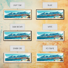 Carregar imagem no visualizador da galeria, Cape Town, South Africa Panoramic Print, Vacation Gift, South Africa Wall Art, Beach Painting, Beach Decor, Large Wall Art, Wood Frame Art
