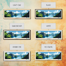 Load image into Gallery viewer, Coron, Philippines Panoramic Print, Vacation Gift, Philippines Wall Art, Beach Painting, Beach Decor, Large Wall Art, Wood Frame Art
