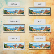 Cargar imagen en el visor de la galería, Côte de Granit Rose, France Panoramic Beach Print, Vacation Gift, France Wall Art, Beach Painting, Beach Decor, Beach Painting
