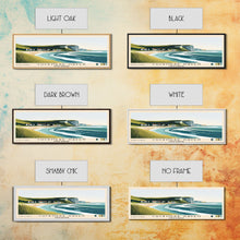 Load image into Gallery viewer, Cuckmere Haven, United Kingdom Panoramic Beach Print, Vacation Gift, United Kingdom Wall Art, Framed Canvas Print, Framed Beach Painting
