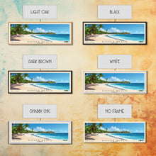 Load image into Gallery viewer, Dover Beach, Barbados Panoramic Print, Vacation Gift, Barbados Wall Art, Beach Painting, Beach Decor, Large Wall Art, Wood Frame Art
