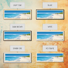 Load image into Gallery viewer, English Point Beach, Turks and Caicos Panoramic Beach Print, Vacation Gift, Turks and Caicos Wall Art, Framed Canvas Print, Framed Beach Painting
