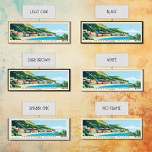 Carregar imagem no visualizador da galeria, Fernandina Island, Ecuador Panoramic Beach Print, Vacation Gift, Ecuador Wall Art, Framed Canvas Print, Framed Beach Painting
