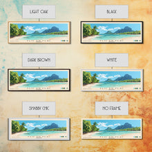 Load image into Gallery viewer, Flic en Flac, Mauritius Panoramic Print, Vacation Gift, Mauritius Wall Art, Vacation Wall Art, Vacatation Memories, Beach Decor, Beach Or Lakehouse Art
