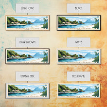 Load image into Gallery viewer, Genovesa Island, Ecuador Panoramic Print, Vacation Gift, Ecuador Wall Art, Beach Painting, Beach Decor, Large Wall Art, Wood Frame Art
