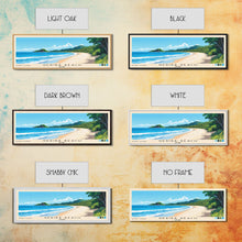 Load image into Gallery viewer, Geribá Beach, Brazil Panoramic Beach Print, Vacation Gift, Brazil Wall Art, Framed Canvas Print, Framed Beach Painting
