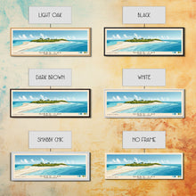 Load image into Gallery viewer, Gibbs Cay, Turks and Caicos Panoramic Print, Vacation Gift, Turks and Caicos Wall Art, Beach Painting, Beach Decor, Large Wall Art, Wood Frame Art
