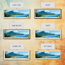 Cargar imagen en el visor de la galería, Hanalei Bay, Hawaii Panoramic Beach Print, Vacation Gift, Hawaii Wall Art, Framed Canvas Print, Framed Beach Painting
