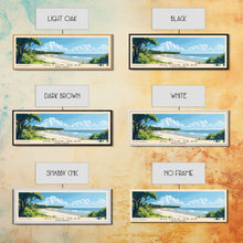 Cargar imagen en el visor de la galería, Hilton Head, South Carolina Panoramic Beach Print, Vacation Gift, South Carolina Wall Art, Framed Canvas Print, Framed Beach Painting
