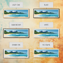 Load image into Gallery viewer, Mangaia, Cook Islands Panoramic Print, Vacation Gift, Cook Islands Wall Art, Beach Painting, Beach Decor, Beach Or Lakehouse Art
