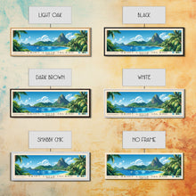 Load image into Gallery viewer, Saint Lucia Island, Saint Lucia Panoramic Print, Vacation Gift, Saint Lucia Wall Art, Beach Painting, Beach Decor, Beach Or Lakehouse Art
