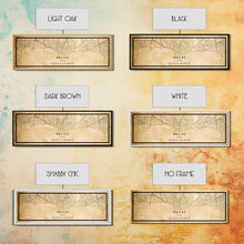 Load image into Gallery viewer, Dallas Panoramic Map Canvas Print, Texas Map Print, Texas Wall Art, Dallas Map Poster, US, Maps, Dallas Maps, Map Gifts, Large Framed Map
