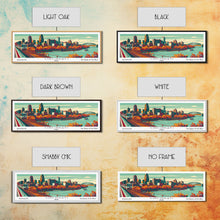 Cargar imagen en el visor de la galería, Cincinnati Ohio Panoramic Travel Poster Canvas Print
