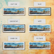 Carregar imagem no visualizador da galeria, Victorville California Panoramic Wall Art, Framed Canvas Print, Retro Style Travel Poster, Unique Home Decor, Artistic Office Piece, Original Gift
