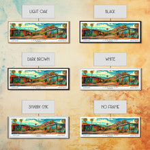 Cargar imagen en el visor de la galería, Chandler Arizona Panoramic Wall Art Framed Canvas Print, Mid Century Modern Art, Pop Art Style, Travel Poster, Home Decor, Retro Style
