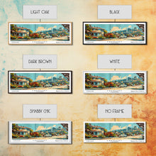 Load image into Gallery viewer, Fremont California Panoramic Painting, Mid Century Modern Framed Canvas Print, Retro Pop Art Travel Poster, Wall Decor, Gift Idea, Home Decor
