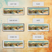 Carregar imagem no visualizador da galeria, Athens Georgia Panoramic Painting, Mid Century Modern Framed Canvas Print, Retro Pop Art Travel Poster, Living Room Wall Art Decor, City Print

