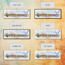 Carregar imagem no visualizador da galeria, Almere Netherlands Wall Art, Panoramic Travel Poster, Panoramic Framed Canvas Print, City Wall Art, Wall Hanging Home Decor, Travel Art
