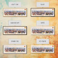 Cargar imagen en el visor de la galería, Castellon de la Plana Spain Wall Art, Panoramic Travel Poster, Panoramic Framed Canvas Print, City Wall Art, Wall Hanging Home Decor, Travel Art
