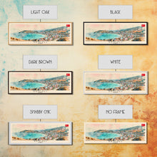 Load image into Gallery viewer, Denizli Turkey Wall Art, Panoramic Travel Poster, Panoramic Framed Canvas Print, City Wall Art, Wall Hanging Home Decor, Travel Art
