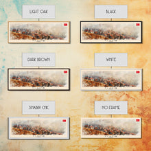 Load image into Gallery viewer, Elaz Turkey Wall Art, Panoramic Travel Poster, Panoramic Framed Canvas Print, City Wall Art, Wall Hanging Home Decor, Travel Art
