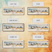Load image into Gallery viewer, Engels Russia Panoramic Travel Poster, Framed Canvas Print or Metal Wall Art, Travel Art, Home Decor, Panoramic Painting, Midcentury Art
