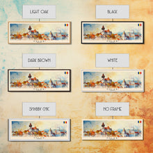 Cargar imagen en el visor de la galería, Galati Romania Travel Art, City Art, Framed Canvas Print or Metal Wall Art, Europe Travel Poster, Panoramic Wall Art, Extra Wide Wall Art
