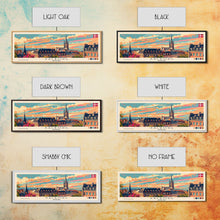 Carregar imagem no visualizador da galeria, Aalborg Denmark Wall Art, Panoramic Travel Poster, Panoramic Framed Canvas Print, City Wall Art, Wall Hanging Home Decor, Travel Art
